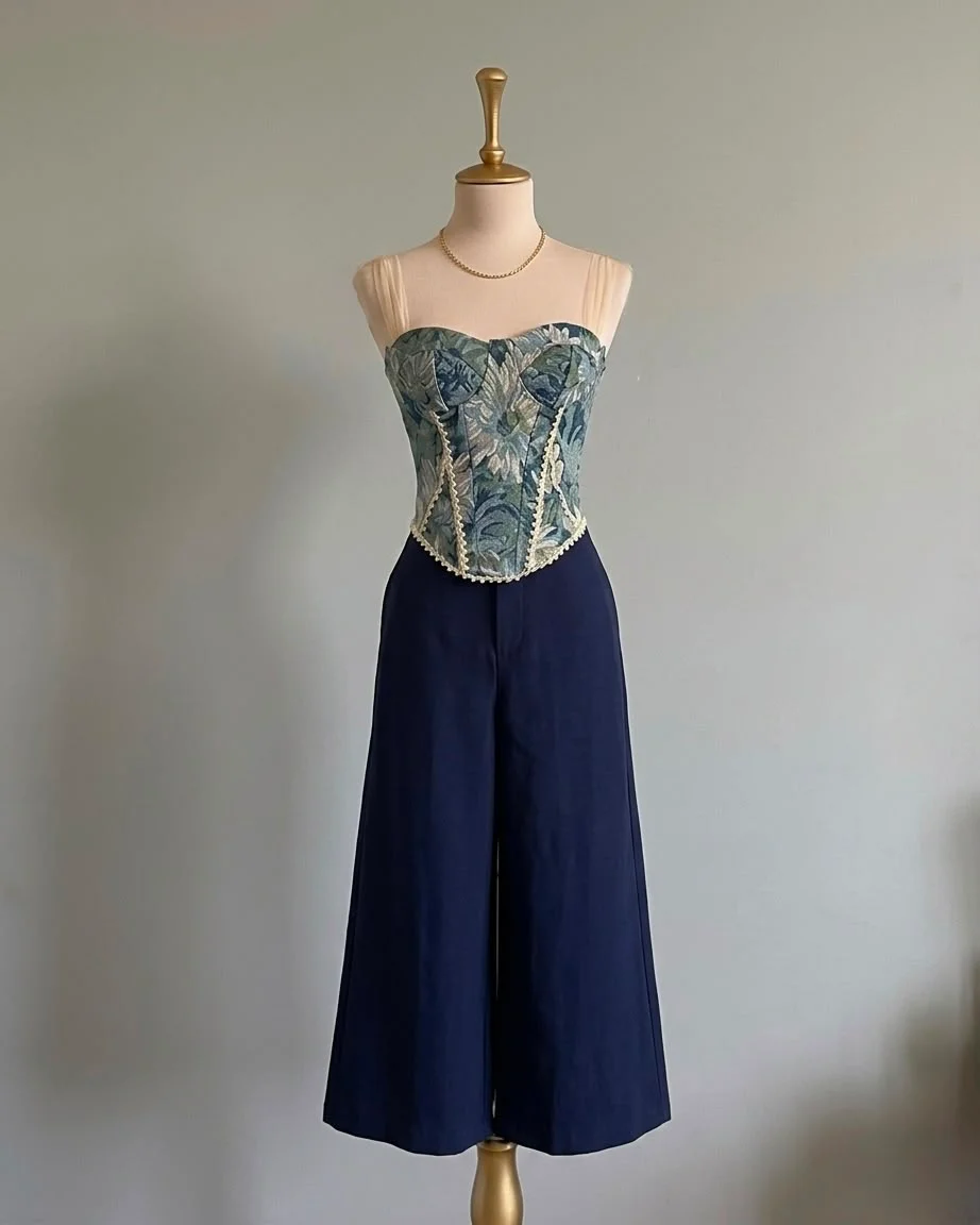 Pantalon Palazo Azul 